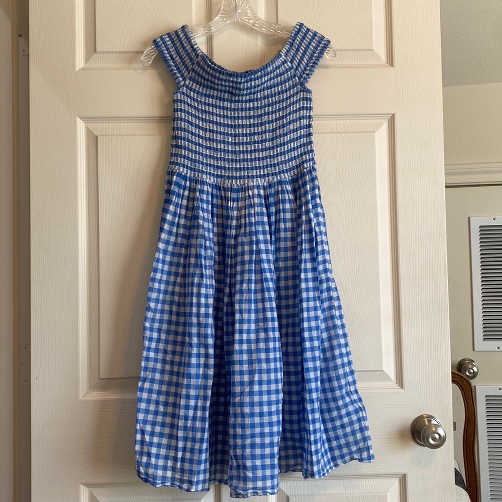 J Crew Blue Gingham summer dress- EUC